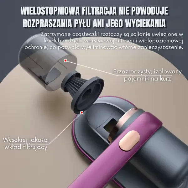 DustFree™ - ODKURZACZ RĘCZNY DO USUWANIA KURZU ULTRADŹWIĘKOWY UV-C